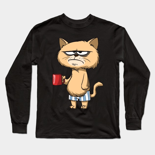 monday cat Long Sleeve T-Shirt by nedesem